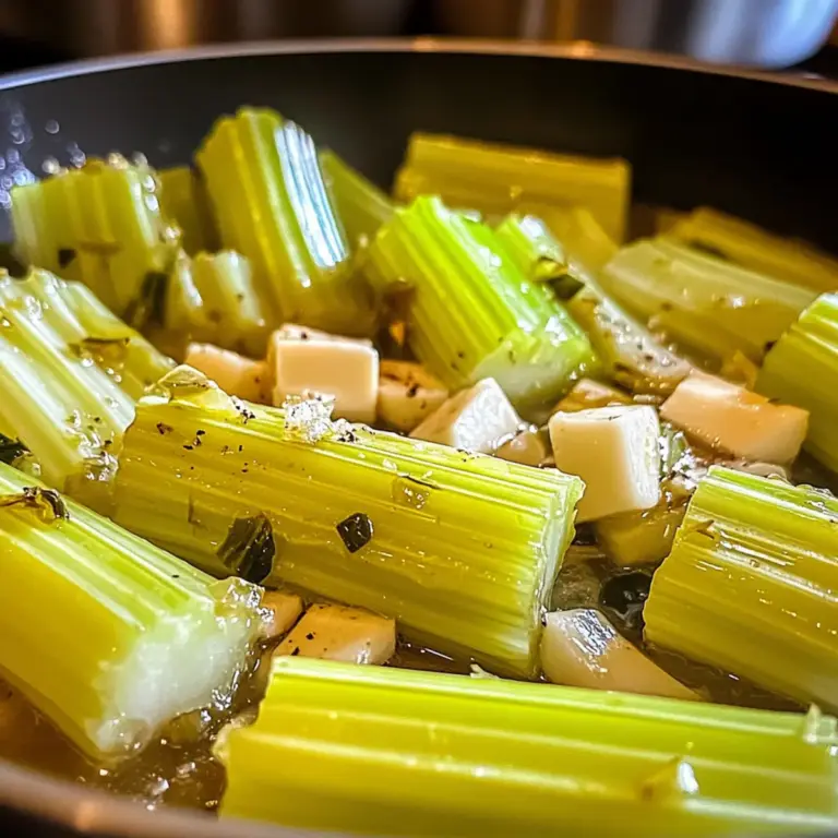 Aromatischer Geschmorte Sellerie mit Knoblauch und Butter – Einfach und lecker