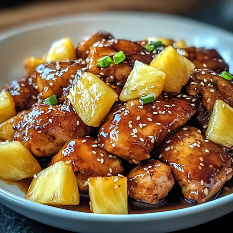 Aufklebendes Teriyaki-Hühnchen mit Ananas: Genuss pur