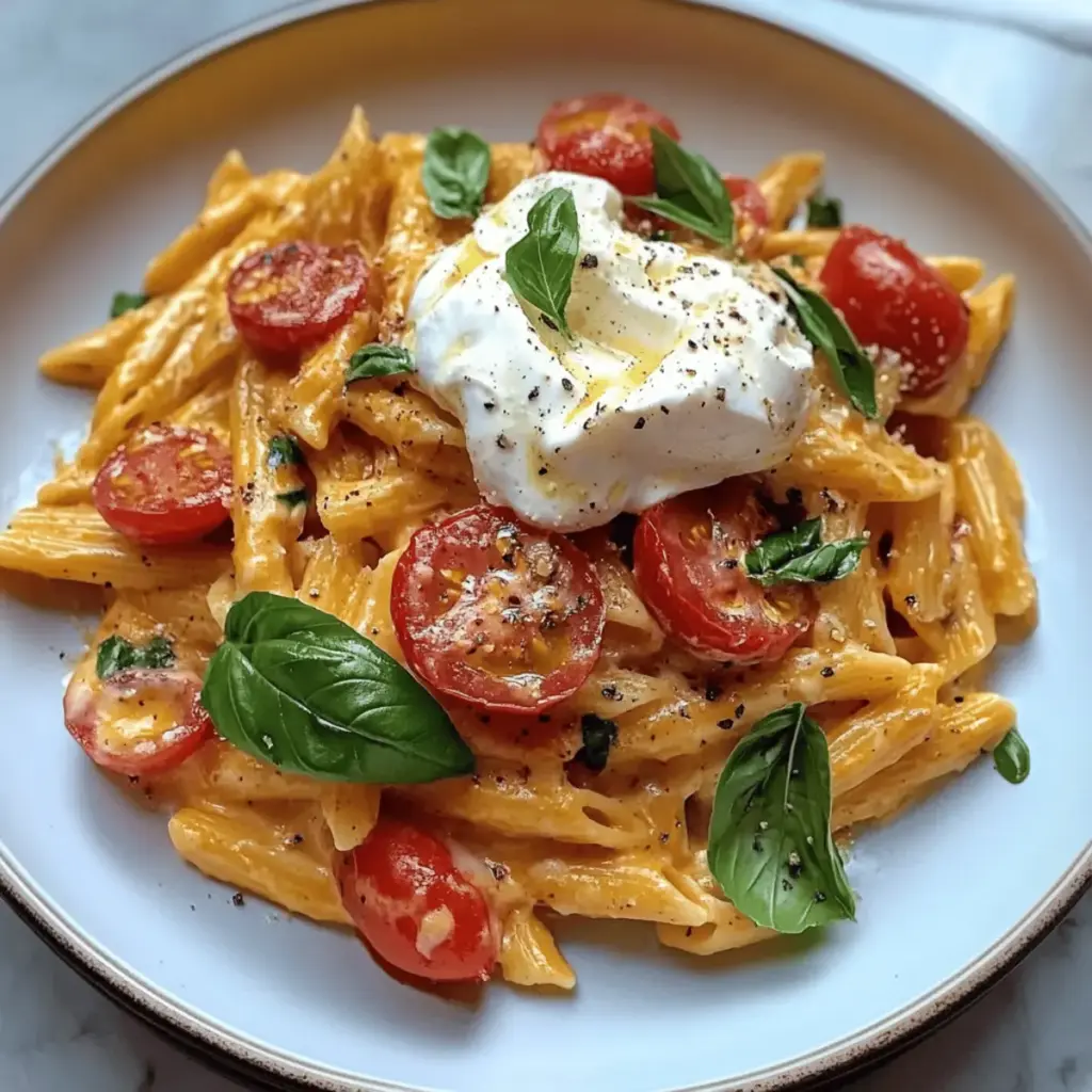 Cremige Tomaten-Burrata-Pasta – Eine schnelle, köstliche Freude