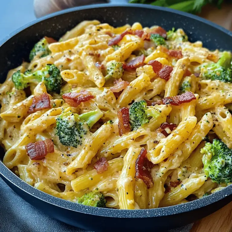 Cremige Pastapfanne mit Brokkoli und Bacon – Ultimativ köstlich