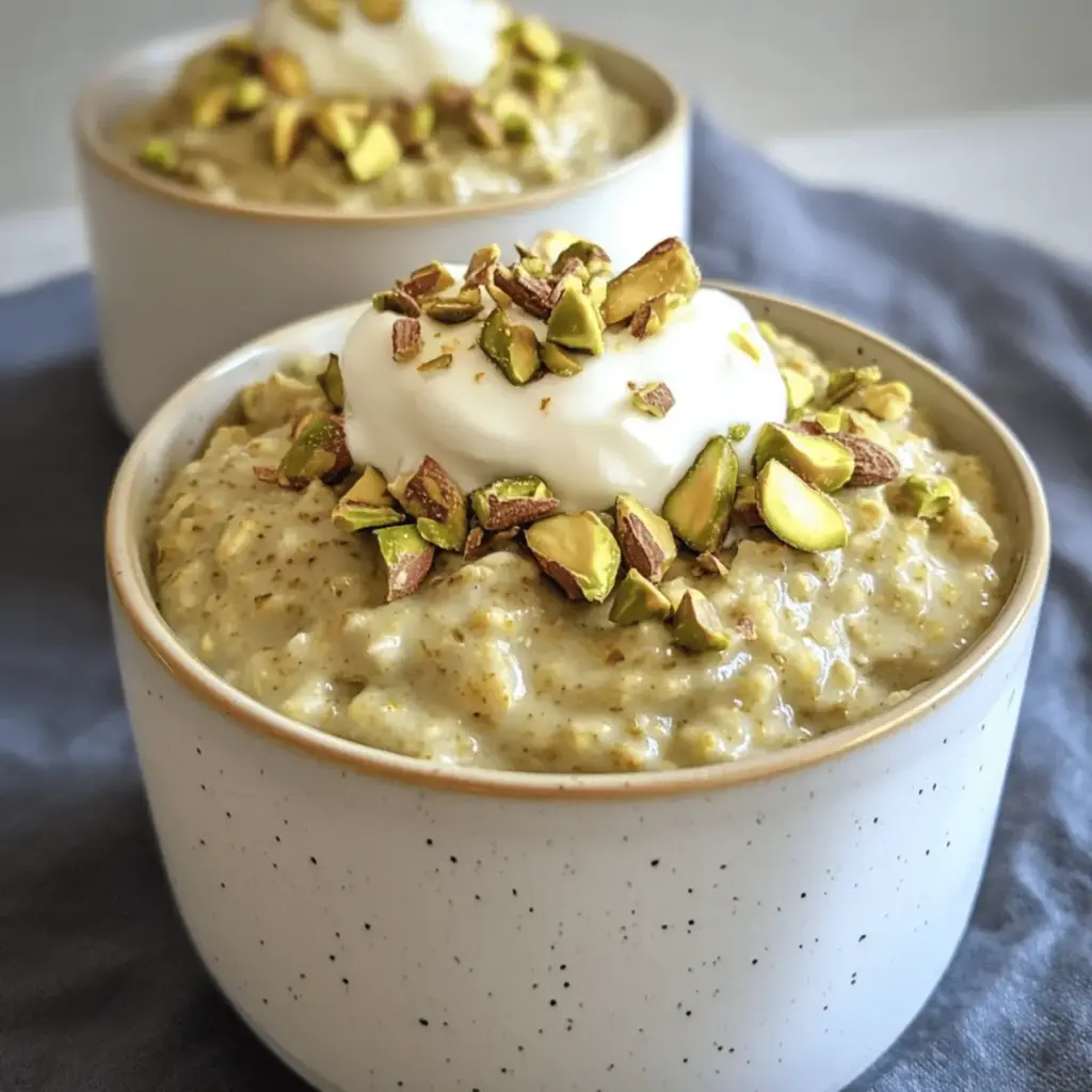 Cremige Pistazien Übernacht Haferflocken – köstlicher Genuss