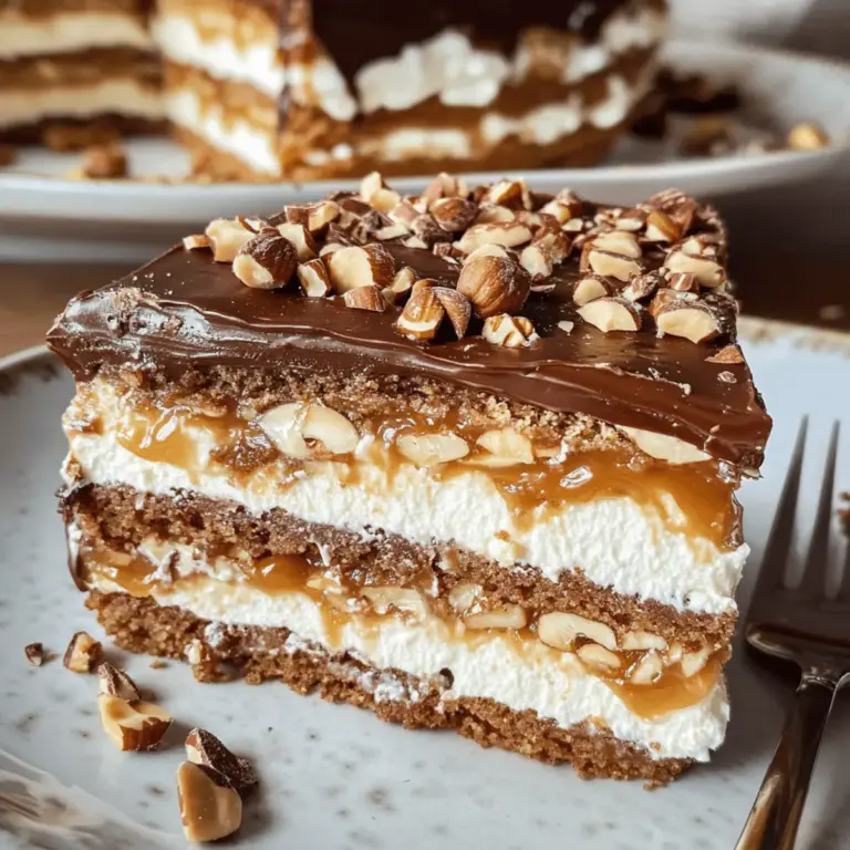 Magischer Butterkeks-Kuchen ohne Backen mit Milchmädchen Karamell