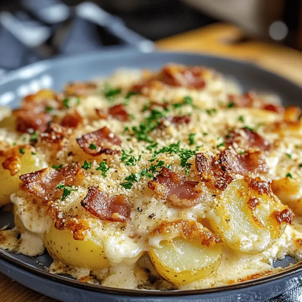 Carbonara Kartoffelauflauf: Einfaches Comfort Food für die Familie
