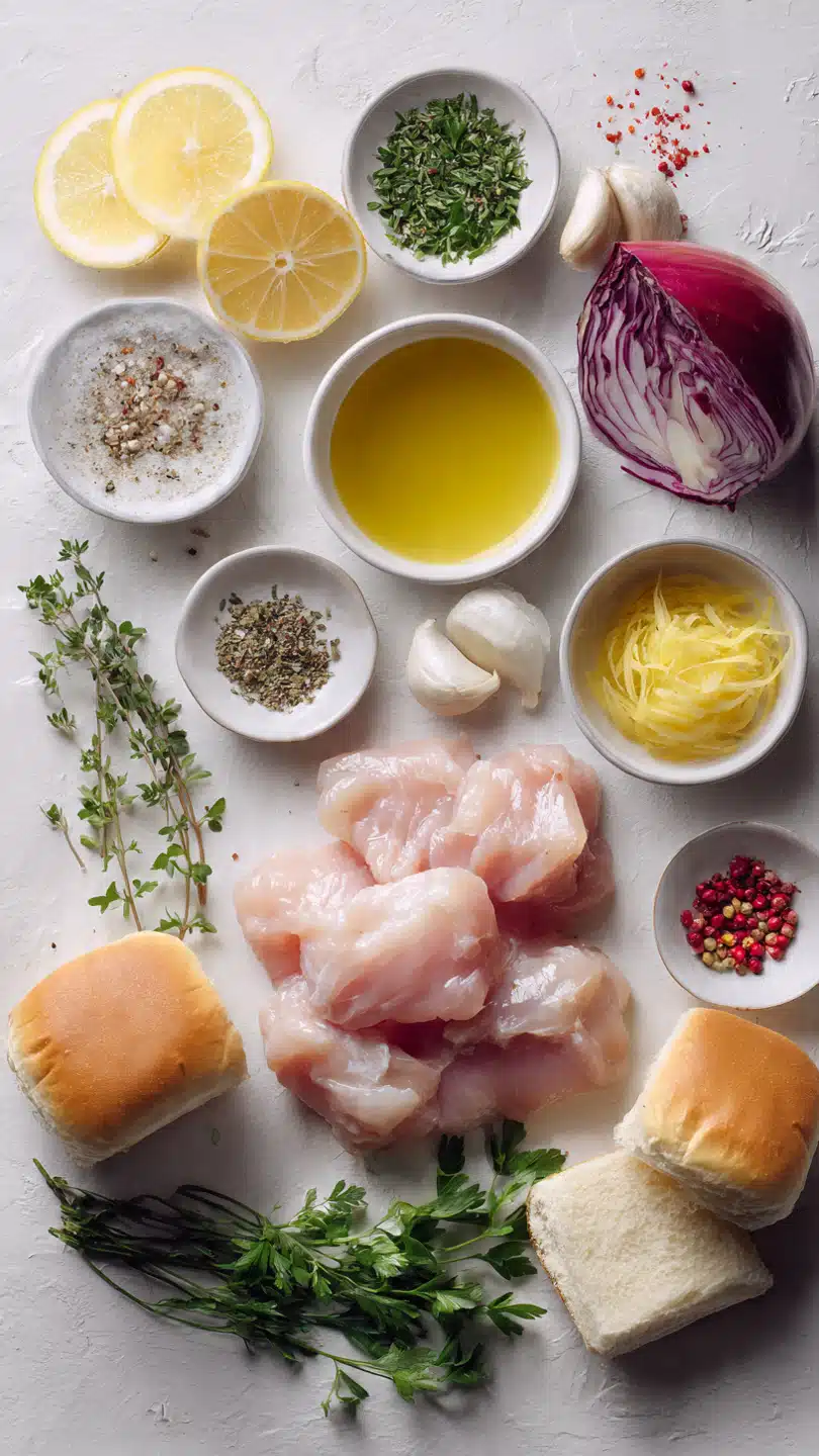 Zitronen-Kräuter-Hühnchen-Slider: Ein erfrischender Genuss