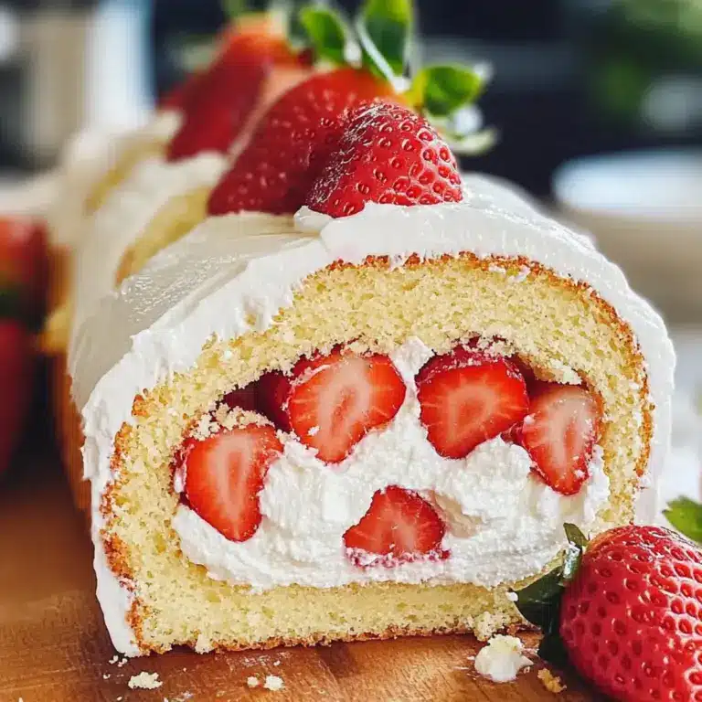 Erdbeer-Swiss-Rolle Kuchen – Ein himmlisches, leichtes Dessert