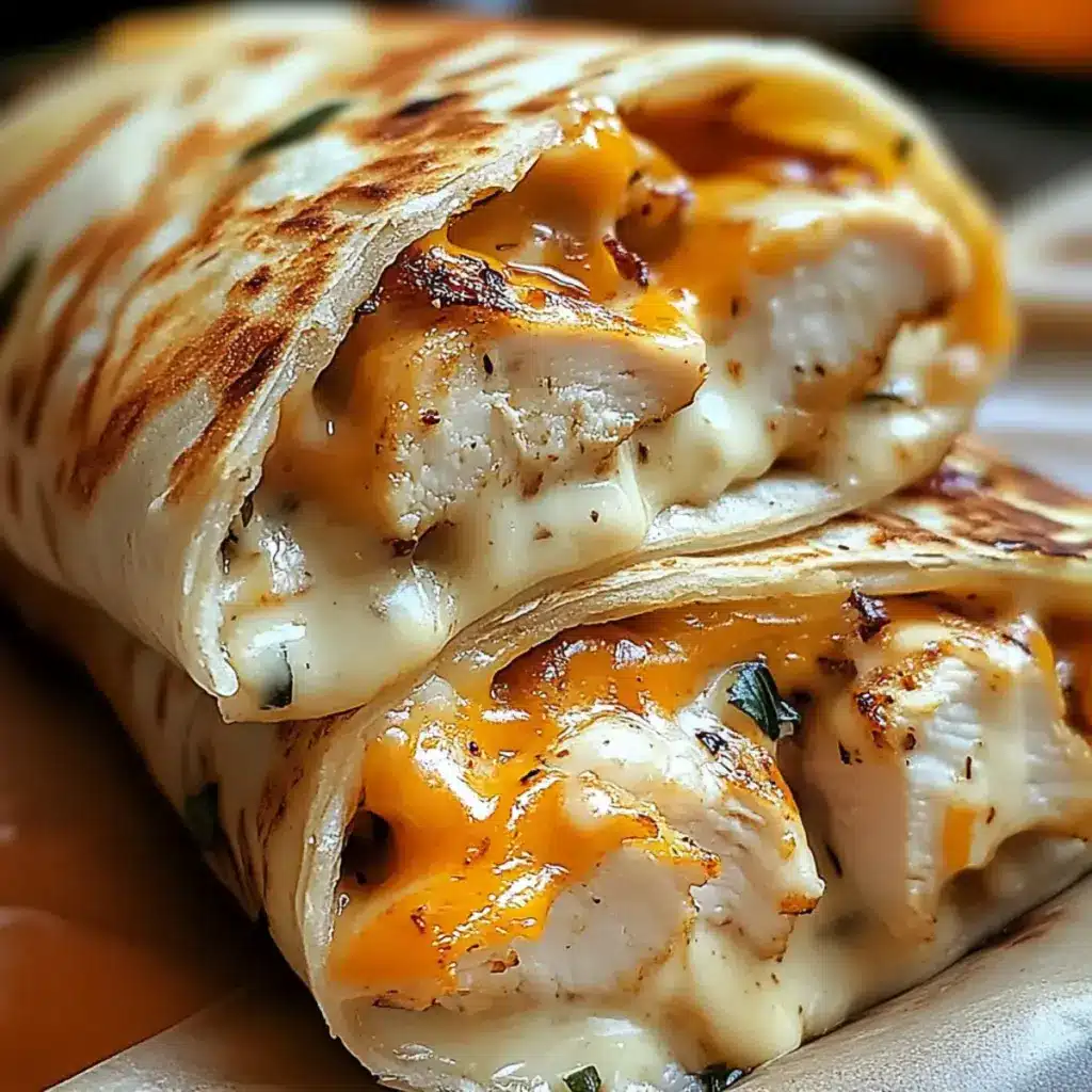 Käse Knoblauch Hühnchen Wraps Rezept für Genießer