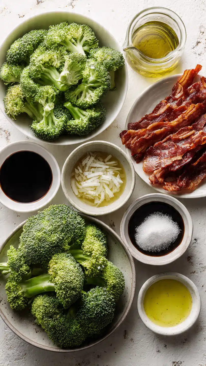 Brokkoli mit Knoblauchsauce und Speck - Genuss Pur