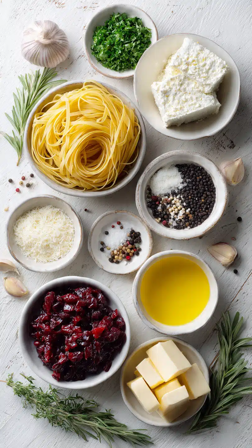 Cremige Brie-Pasta mit Preiselbeeren-Kompott – Genuss pur 4 Cremige Brie-Pasta mit Preiselbeeren-Kompott – Genuss pur