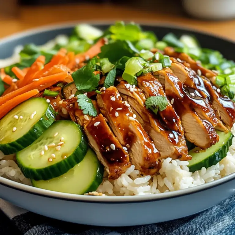 Teriyaki Hähnchen Knuspriger Reis Salat – Ein einfaches, köstliches Gericht