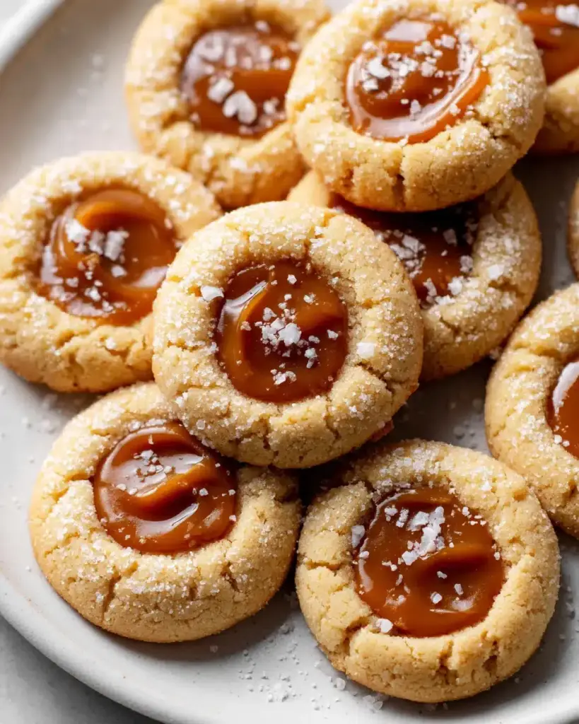 Süß-salziges Glück: Rezept für Salted Caramel Thumbprint Cookies