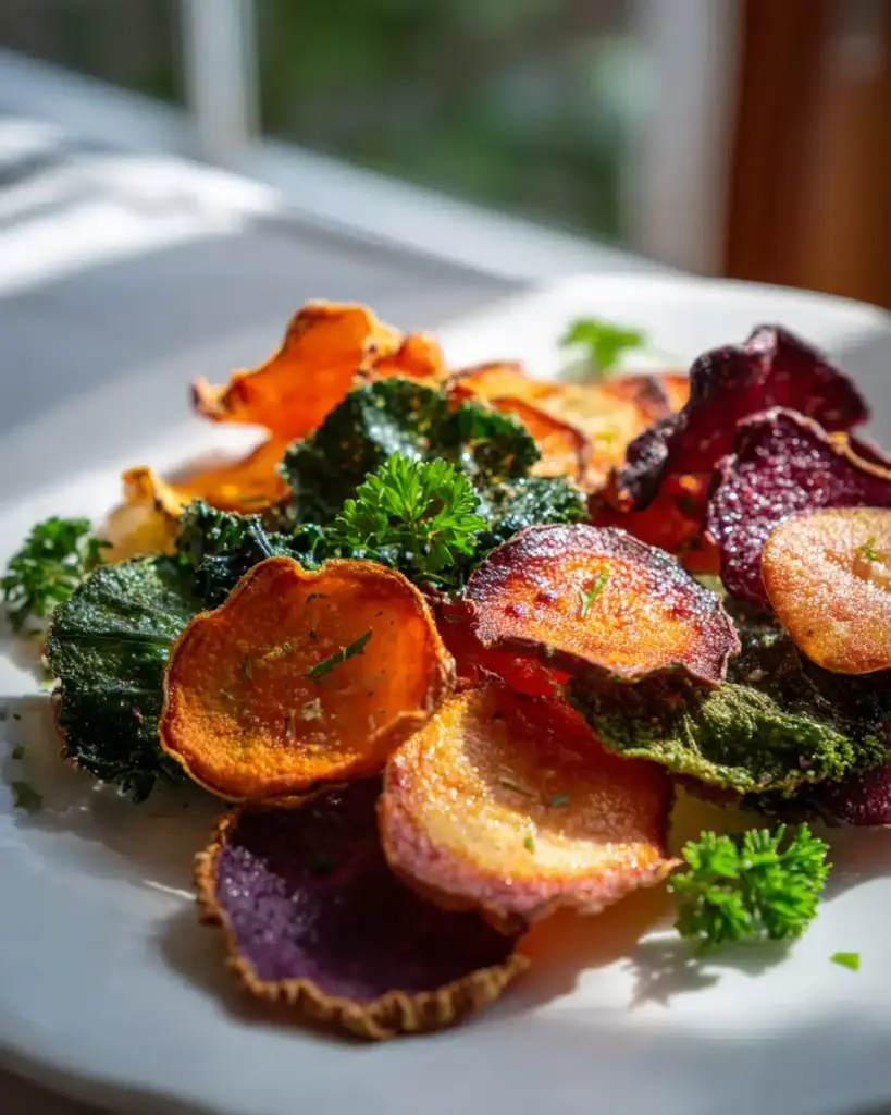 Knusprige Gemüsechips: Ein gesunder Snack aus dem Ofen