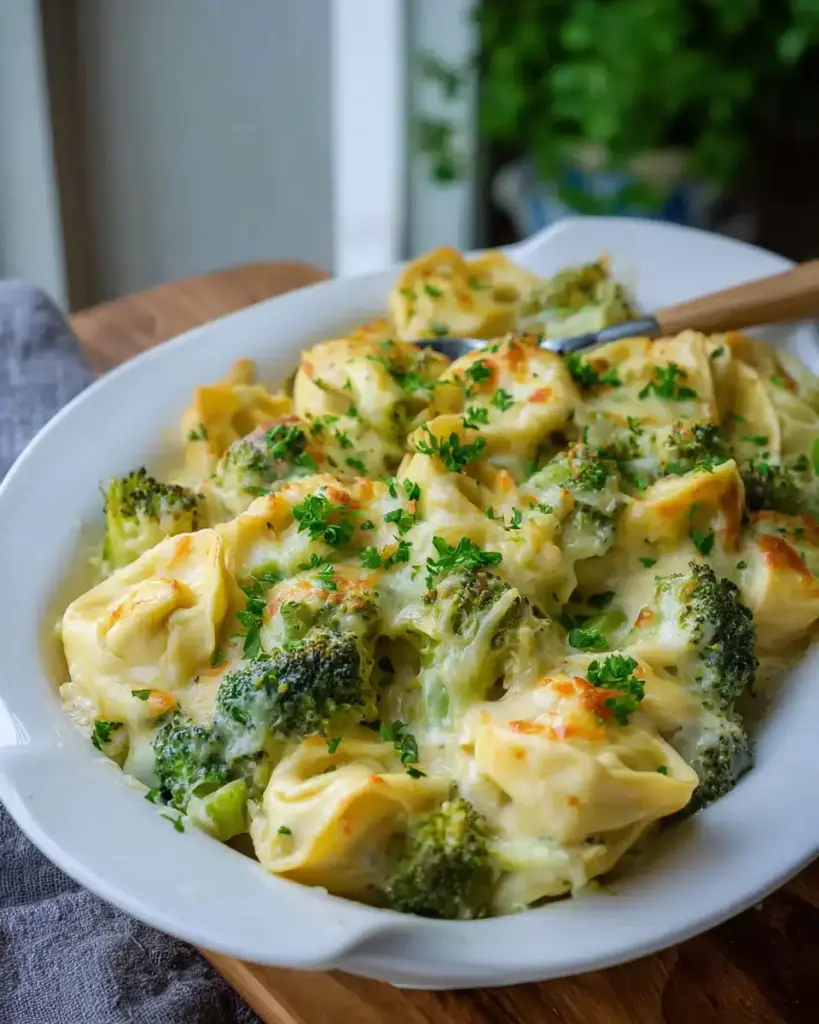 Schneller Tortellini Auflauf Vegetarisch mit Brokkoli