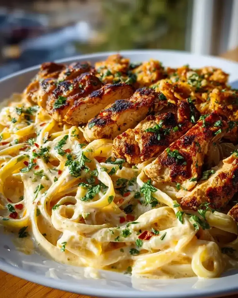Cremige Cajun-Hähnchen-Spaghetti mit Knoblauch-Mozzarella-Sauce