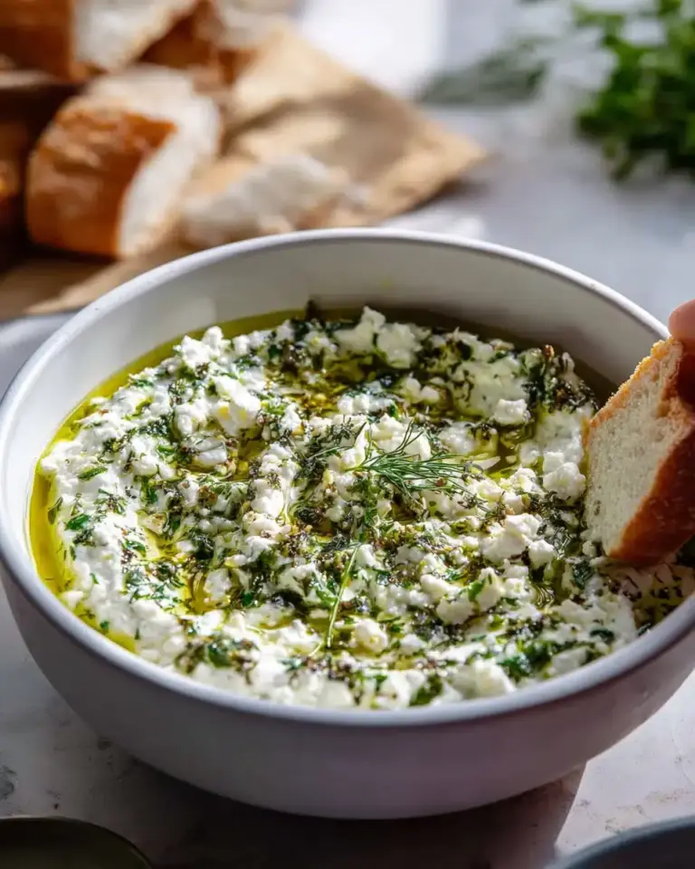 Kräuter-Feta-Olivenöl-Dip: Schnell, Aromatisch & Perfekt zum Dippen für Gäste