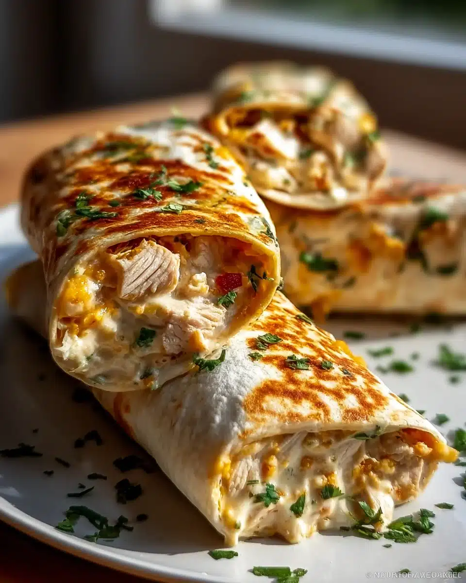 Schnelle Käse-Knoblauch-Hähnchen-Wraps für jeden Tag 4 Schnelle Käse-Knoblauch-Hähnchen-Wraps für jeden Tag