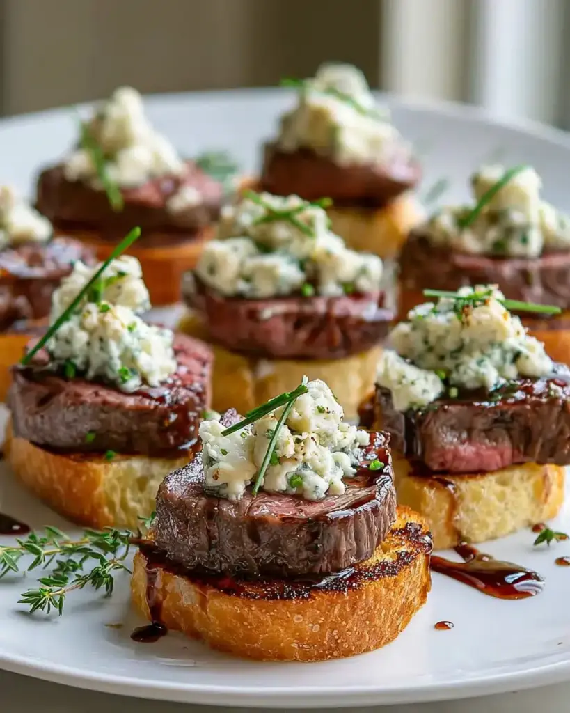 Rinderfilet-Gorgonzola-Crostini – Eine dekadente Vorspeise