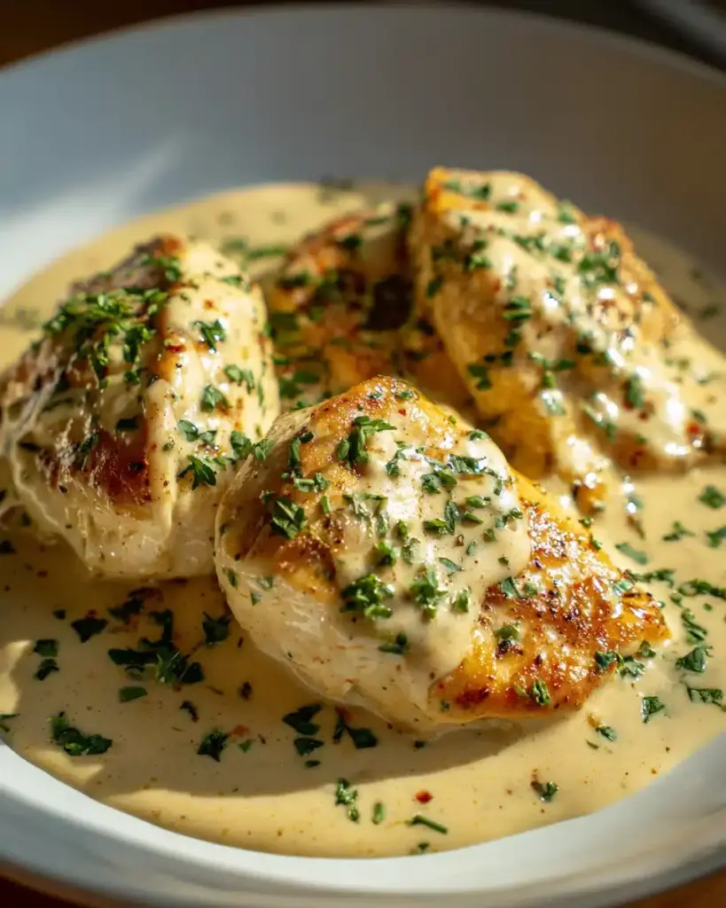 Hähnchenfilet in Frischkäse-Parmesan-Soße – Ein cremiger Traum!