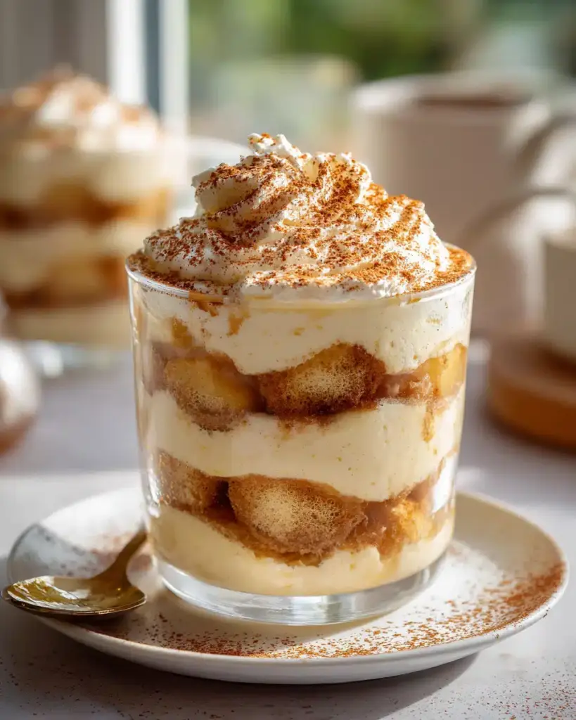 Apfel Tiramisu – Herbstliche Süßigkeit mit Apfelmus und Zimt