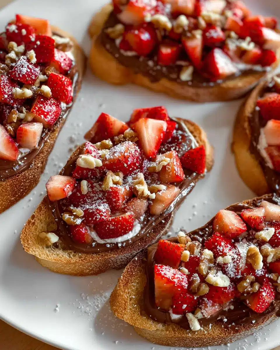 Leckeres Erdbeer-Dessert-Bruschetta Rezept für den Sommer 4 Leckeres Erdbeer-Dessert-Bruschetta Rezept für den Sommer