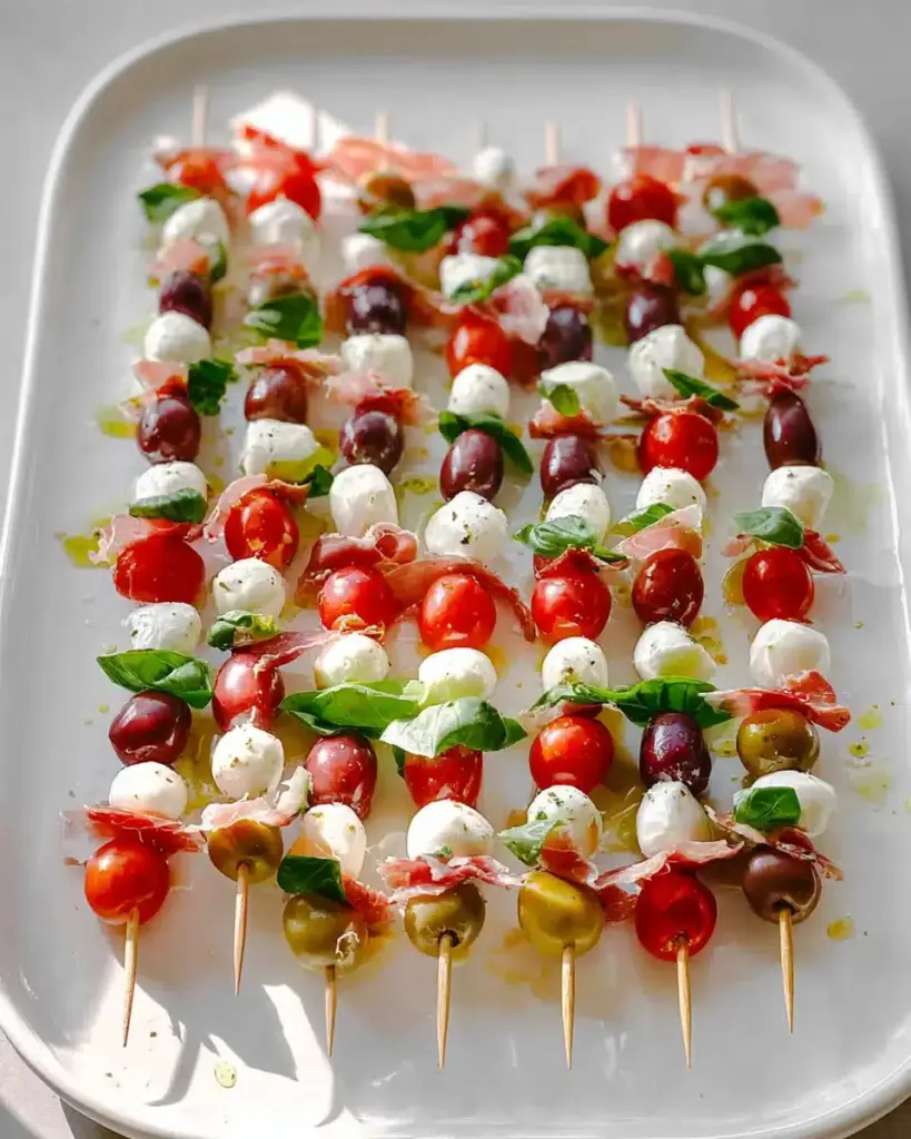 Mini-Caprese-Salatspieße – Die perfekte Sommervorspeise