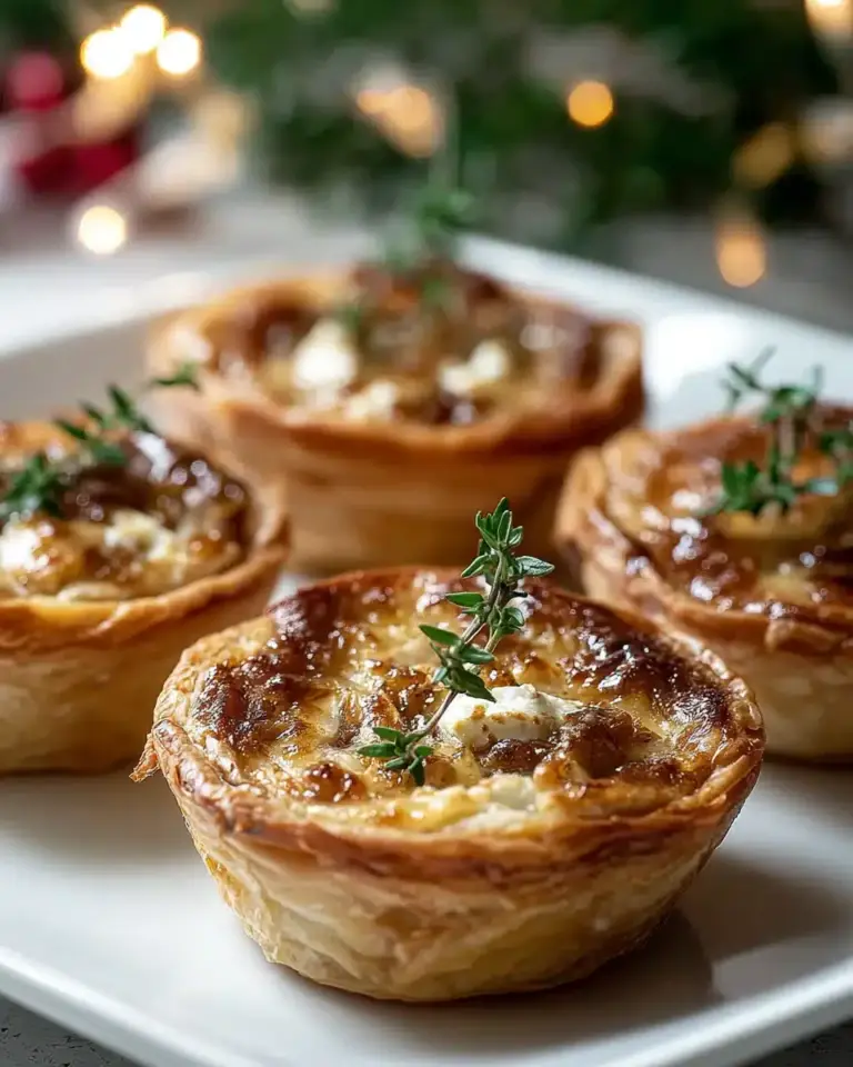 Karamellisierte Zwiebel und Ziegenkäse Tarts – Festliche Häppchen