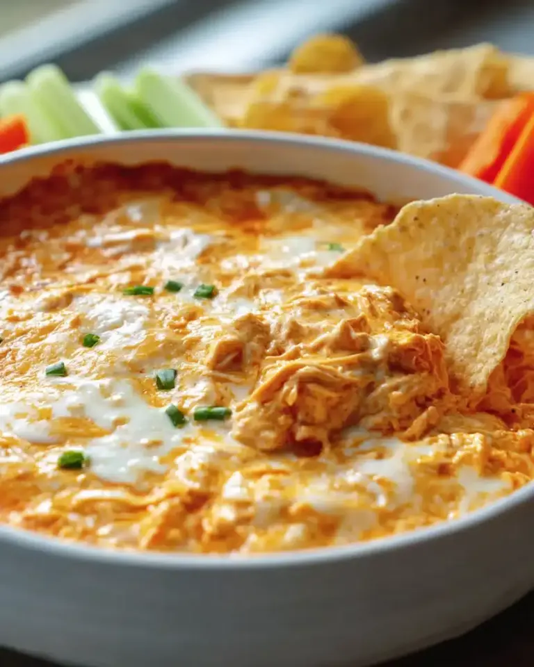 Gesunder Buffalo Chicken Dip aus dem Schongarer – perfekt für Partys!