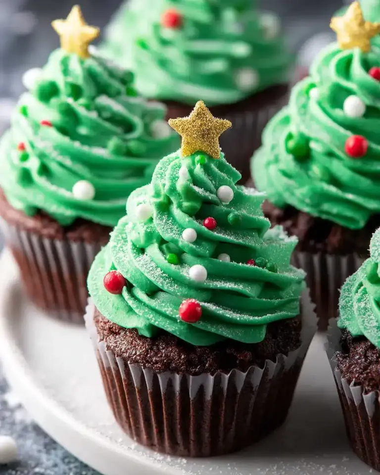 Festliche Weihnachtsbaum-Cupcakes – ein weihnachtlicher Genuss!