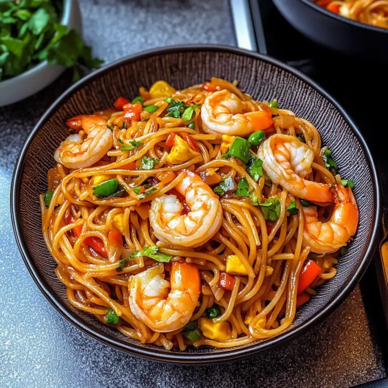 Einfache und köstliche Shrimp Chow Mein mit Spaghetti