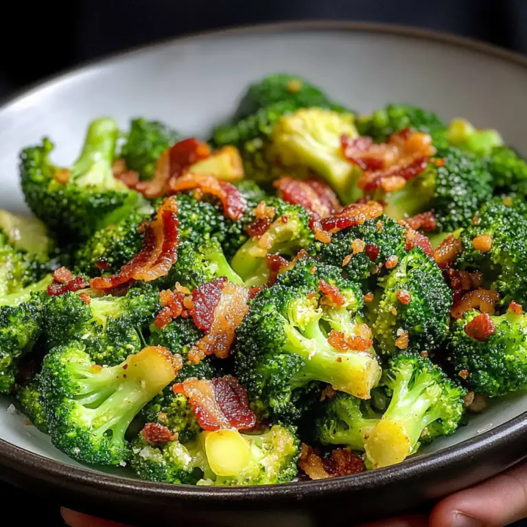 Brokkoli mit Knoblauchsauce und Speck – Genuss Pur