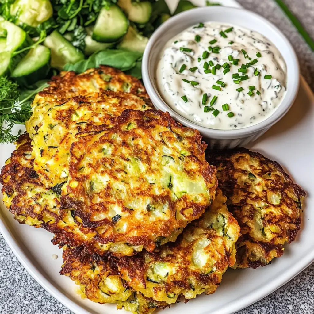 Crispy Zucchini Kartoffel Puffer für einen köstlichen Snack