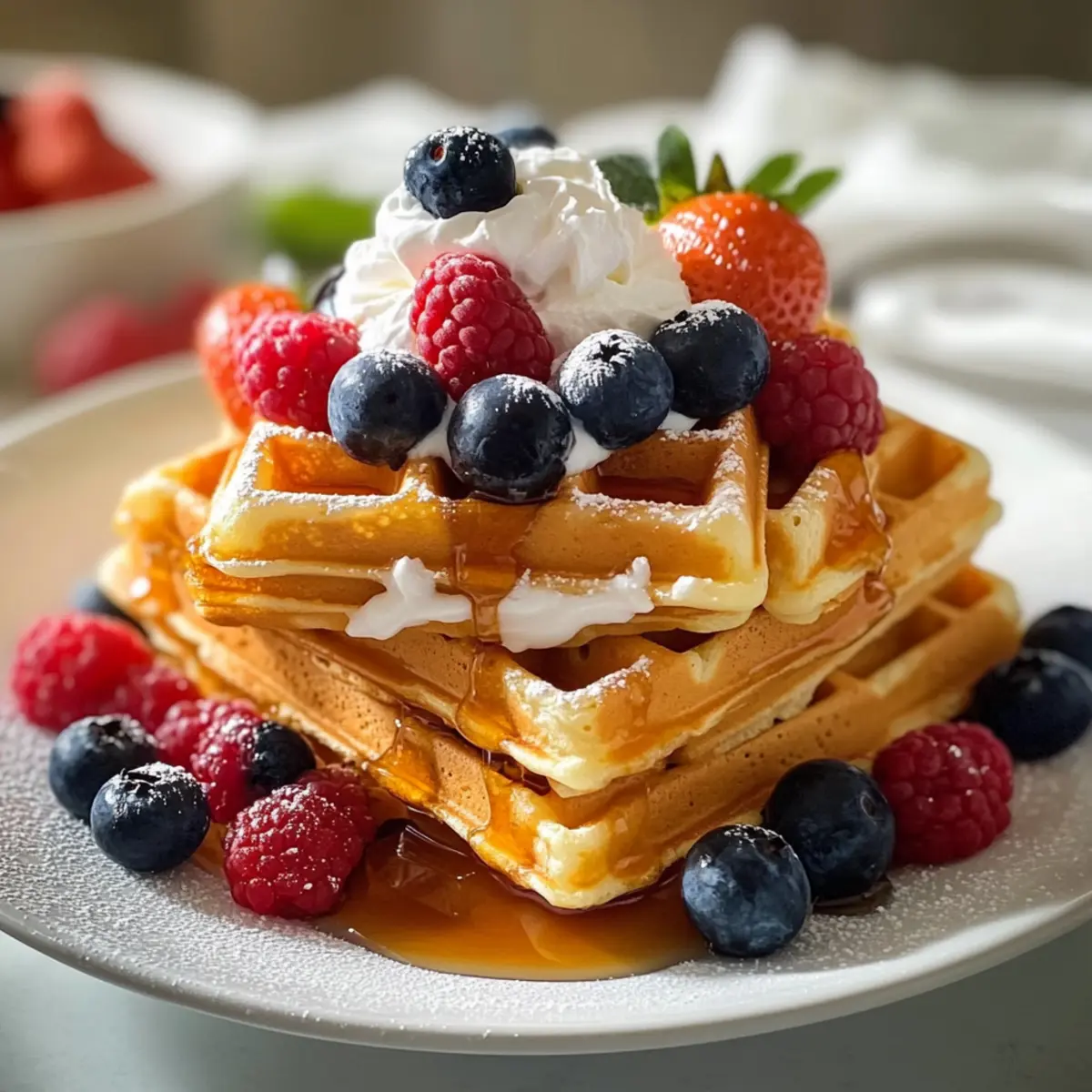 Fluffige griechische Joghurt-Waffeln – Perfekt für jeden Morgen