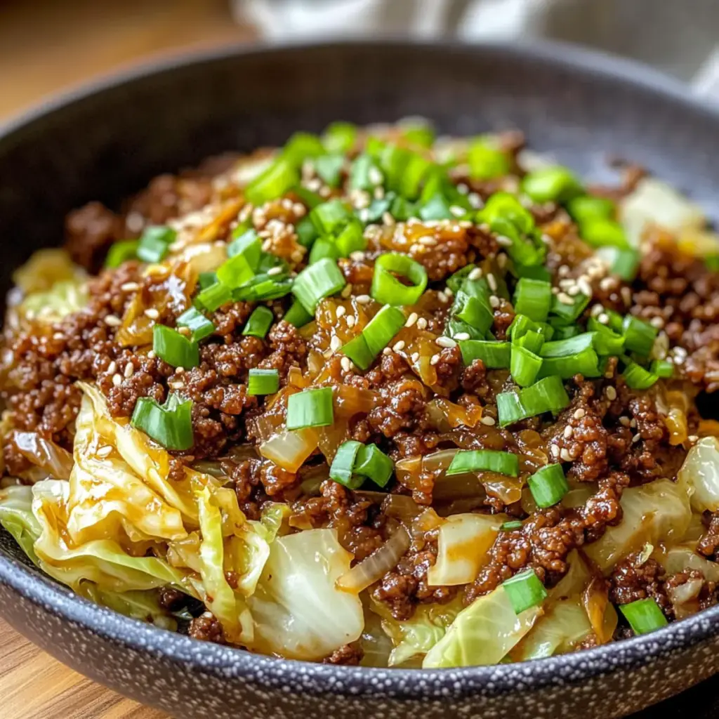 Einfaches mongolisches Hackfleisch mit Kohl – Eine köstliche Low-Carb Mahlzeit