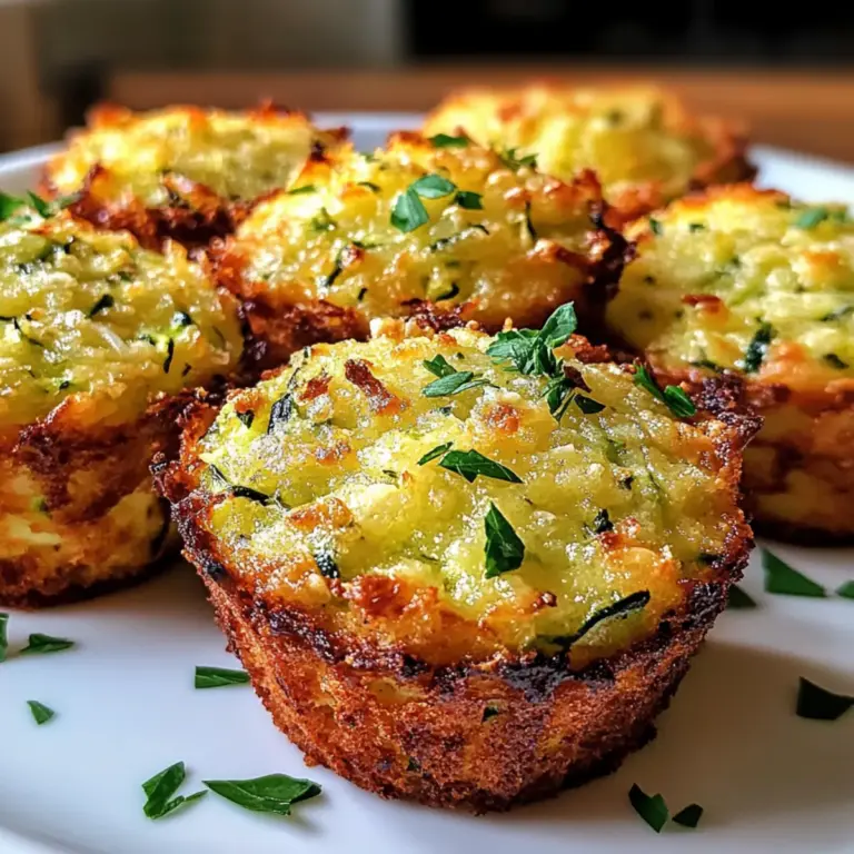 Crispy Parmesan Zucchini Muffins – Perfekte, herzhafte Snacks