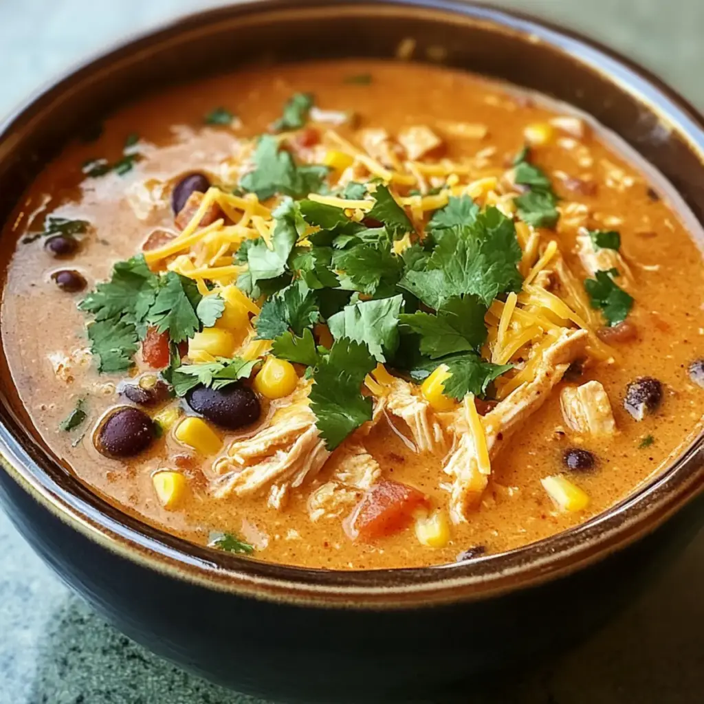 Cremige Hühnchen-Enchilada-Suppe – Herzhaftes, einfaches Eintopfgericht