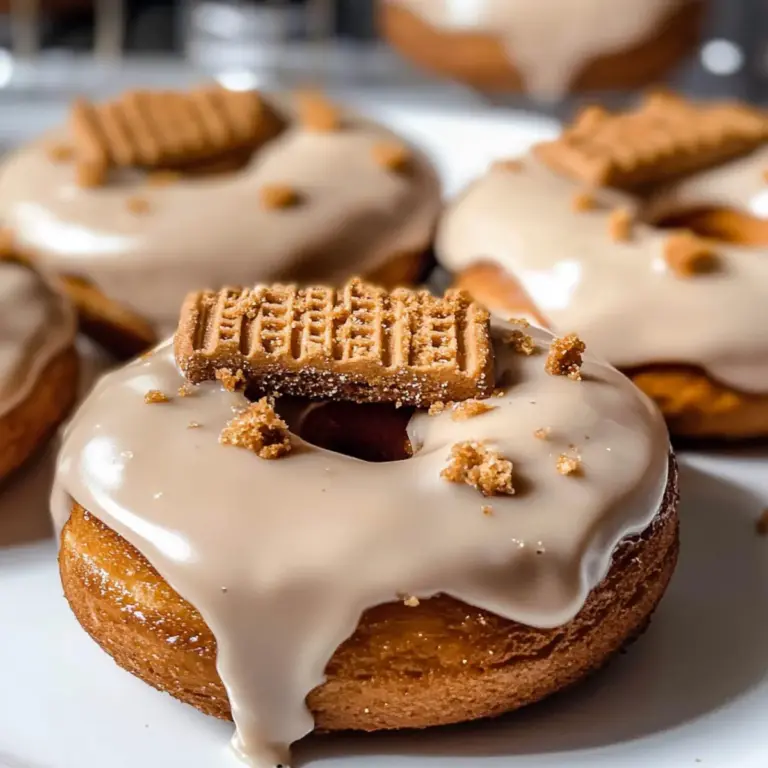 Gebratene vegane Biscoff-Donuts: Süß und einfach