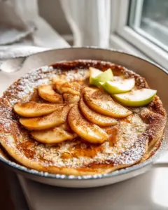 Skillet Apfel-Hafer-Pfannkuchen
