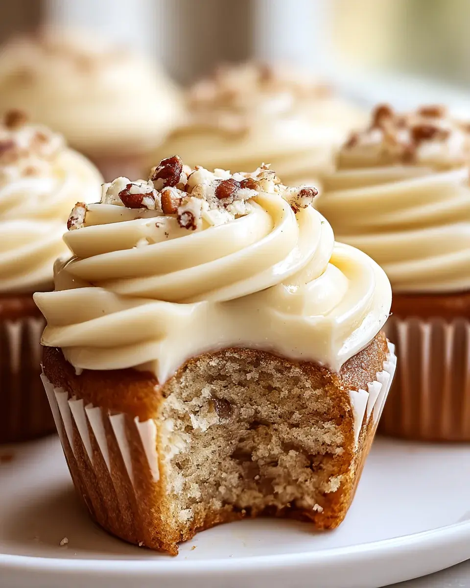 Banana Cinnamon Pecan Cupcakes