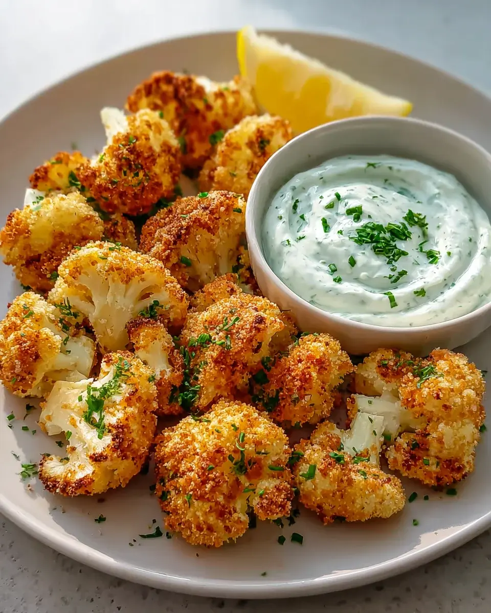 Blumenkohl Airfryer Kryuterquark