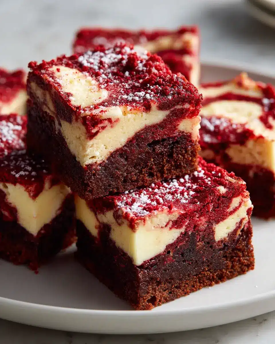 Cake Mix Red Velvet Cheesecake Brownies