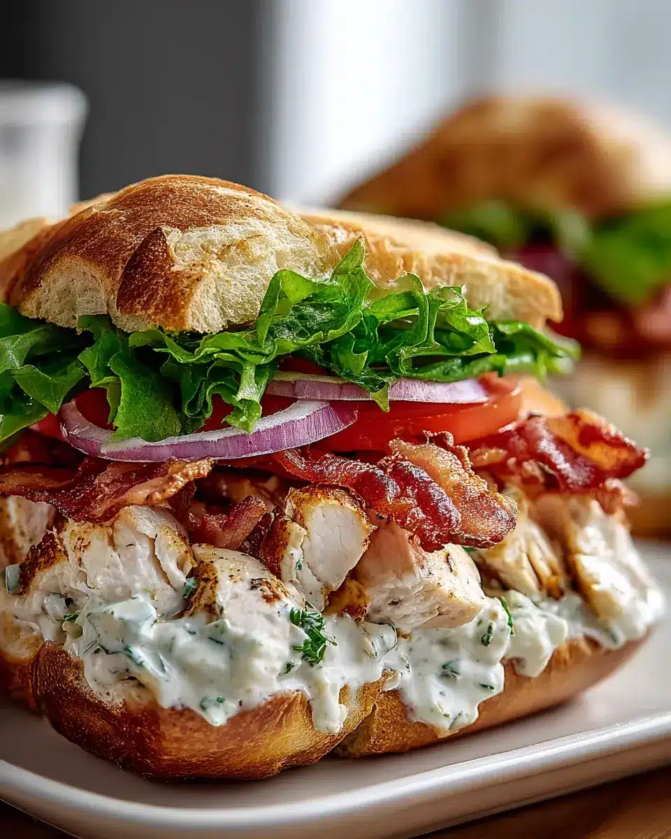 Chopped Chicken Beef Bacon Ranch Sandwich