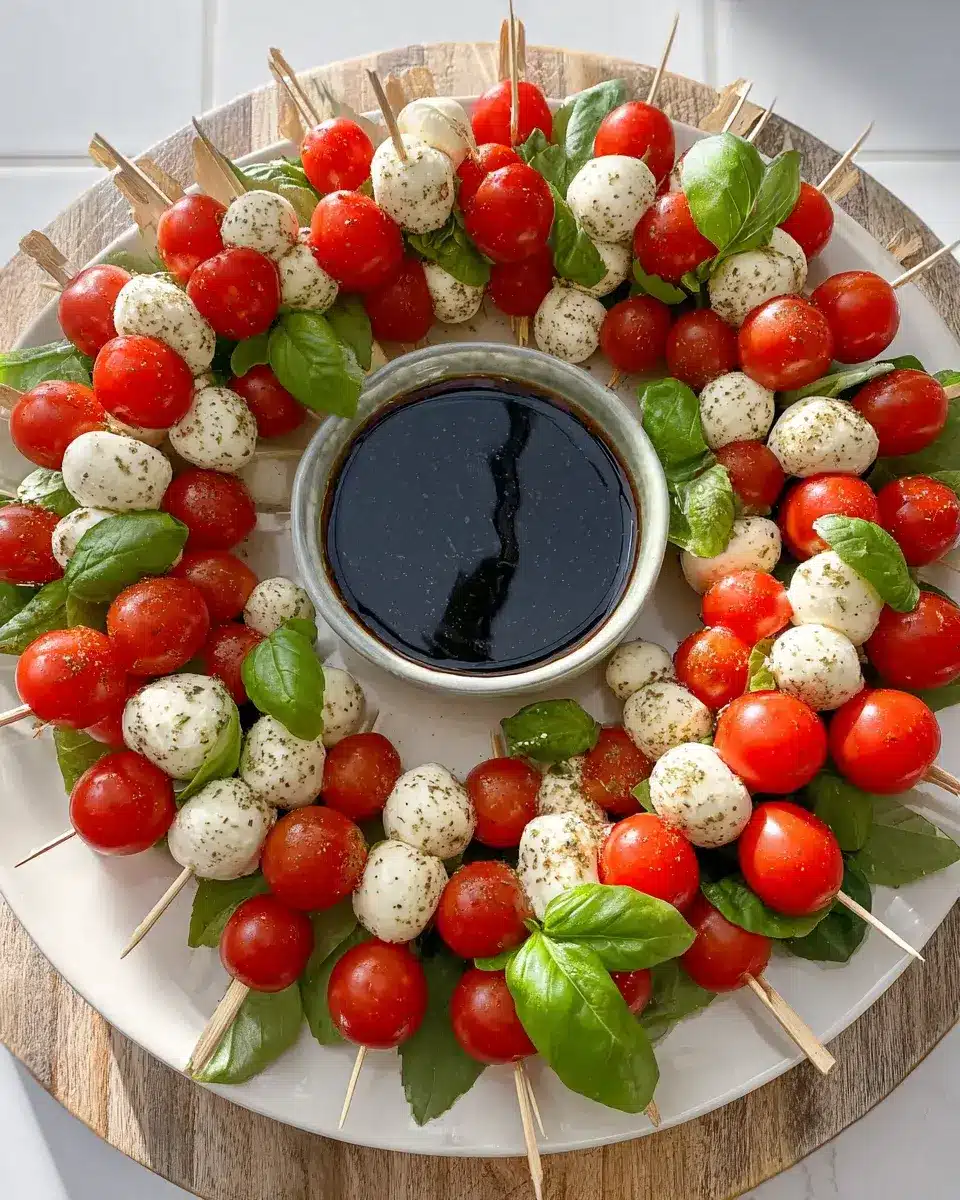 Christmas Caprese Wreath