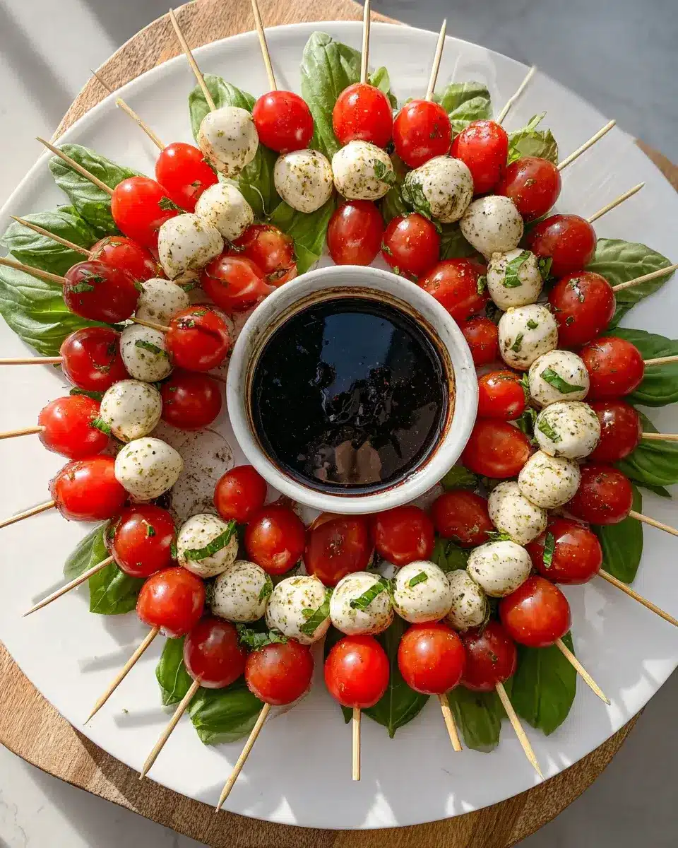 Christmas Caprese Wreath
