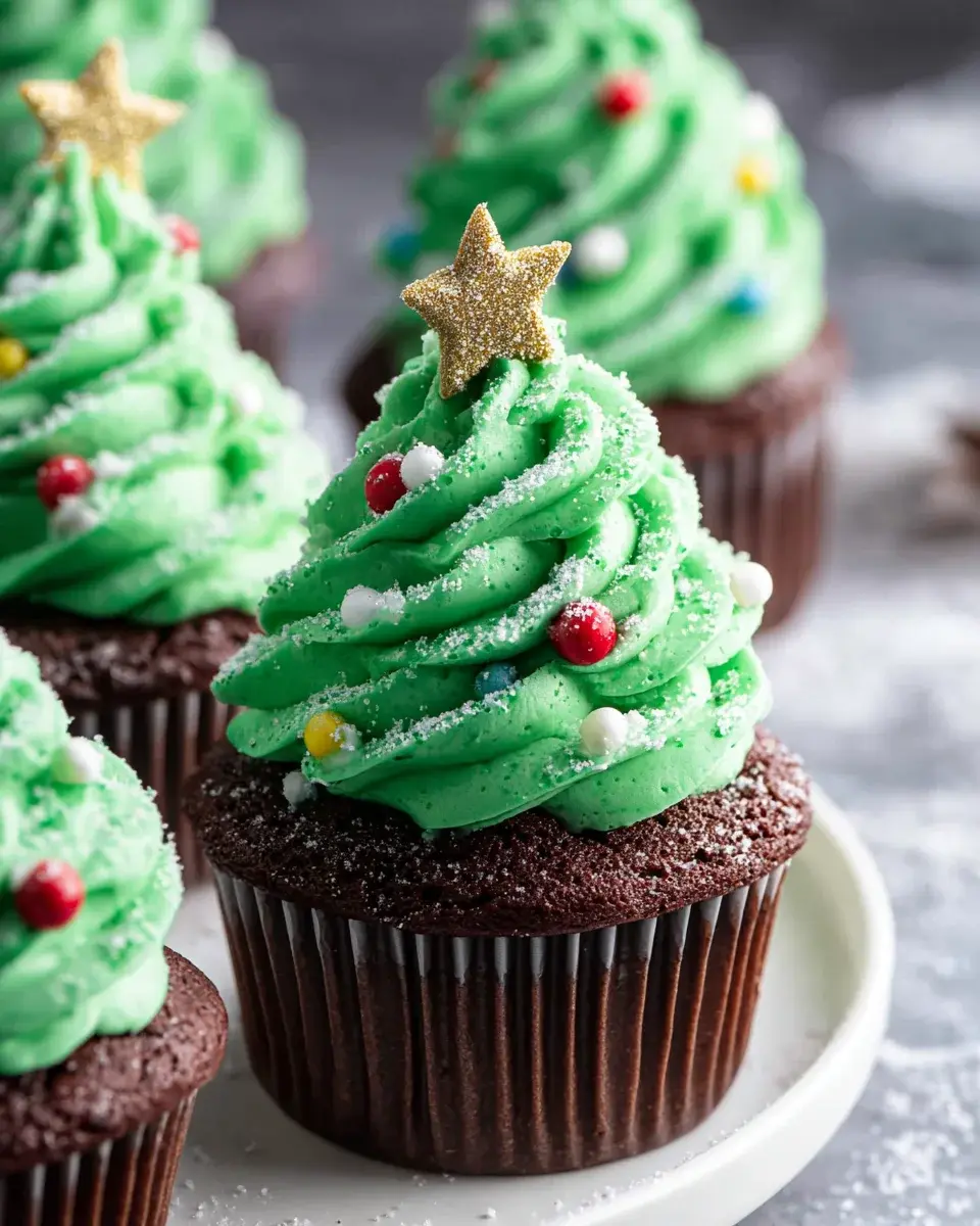 Christmas Tree Cupcakes