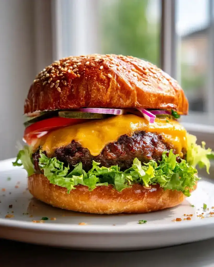 Klassischer Saftiger Cheeseburger: Dein bestes Rindfleisch-Rezept!