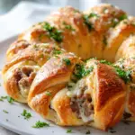 Cream Cheese Sausage Crescent Ring