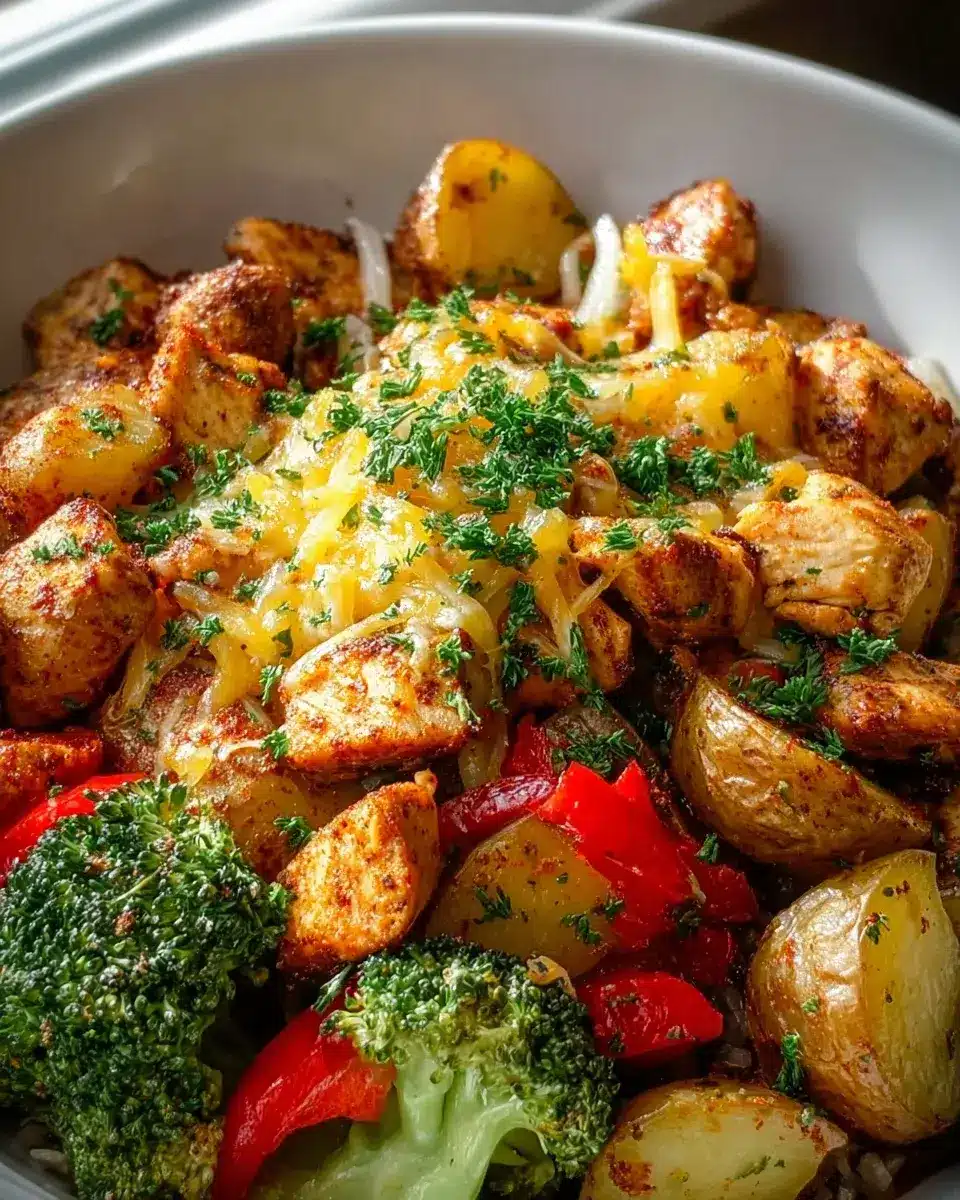 Crispy Potato And Chicken Bowl