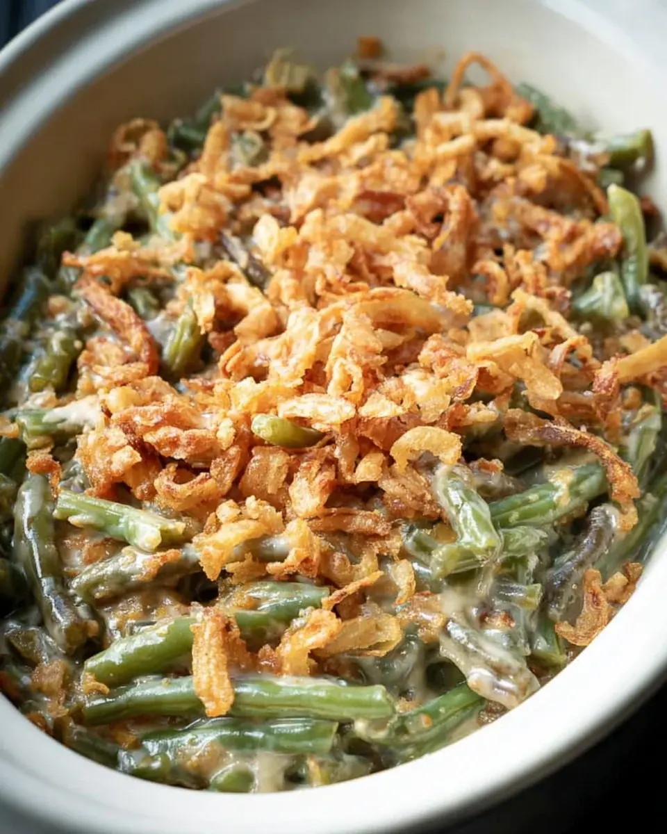 Easy Crock Pot Green Bean Casserole
