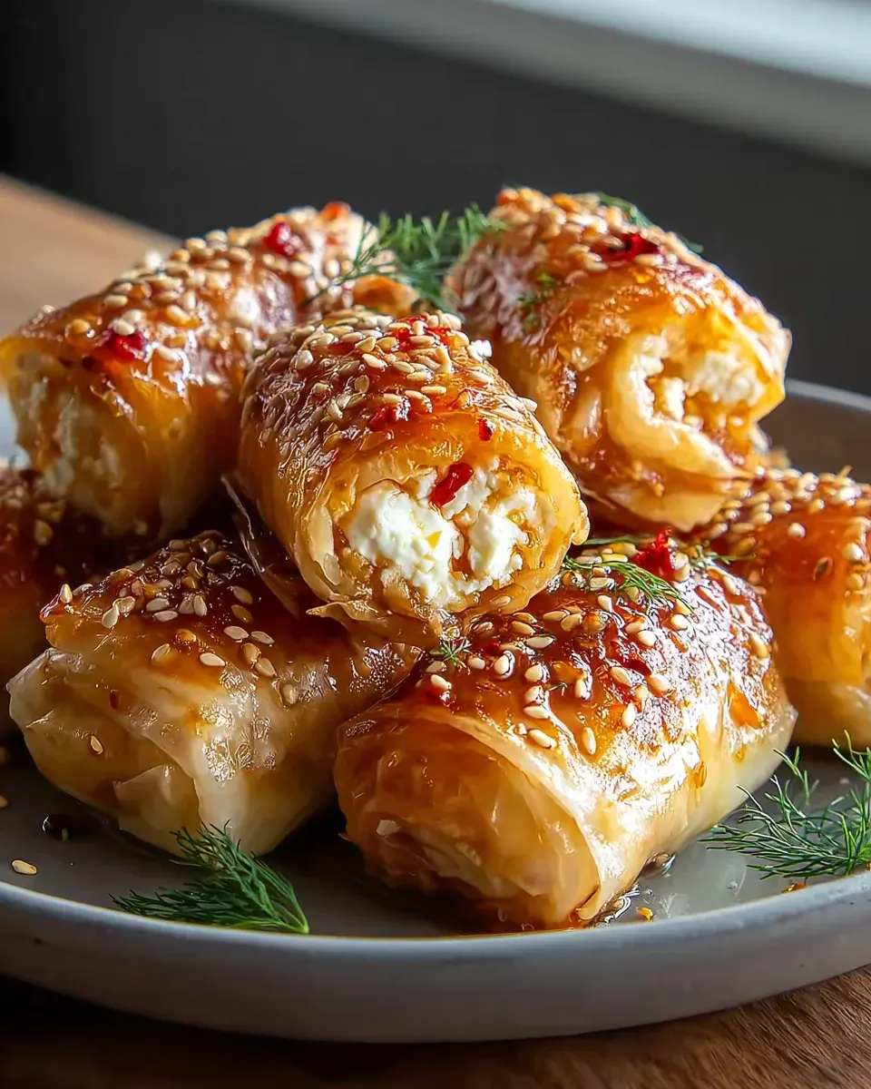 Feta Rollen Ofen Chili Honig
