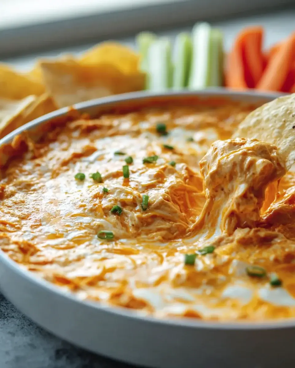 Healthy Crock Pot Buffalo Chicken Dip