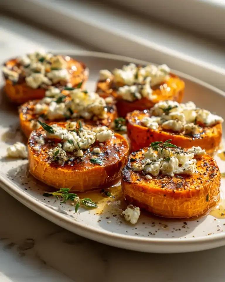 Honig-Feta Süßkartoffel-Runden: Süß & Salzig Genießen!